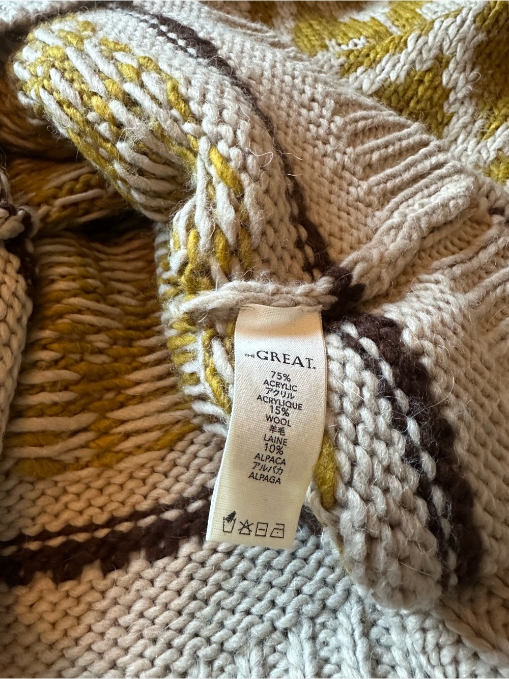 THE GREAT. The Folk Pullover in Earthtone - Picture 9 of 10